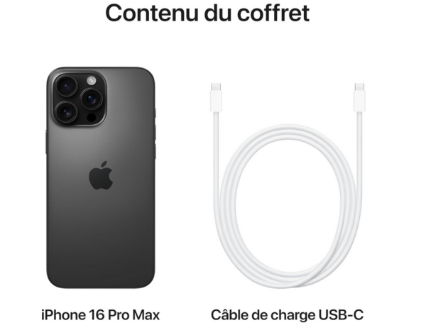 iPhone 16 Pro Max 256 Go - Noir – Image 3