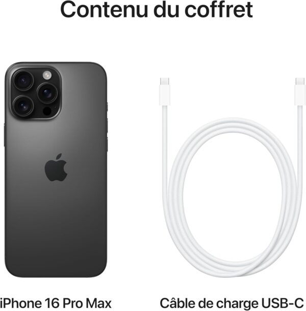 iPhone 16 Pro Max 256 Go - Noir – Image 8